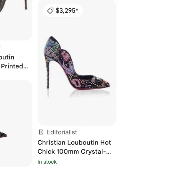 Christian Louboutin Hot Chick starlight Strass Crystal 100mm heels RETAIL 3,295